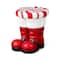 Glitzhome® 14.5"H Christmas MGO Peppermint Boot Stool or Accent Table